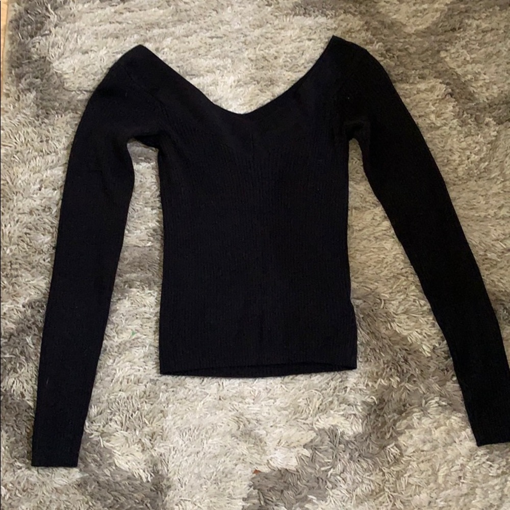 Black long sleeve top